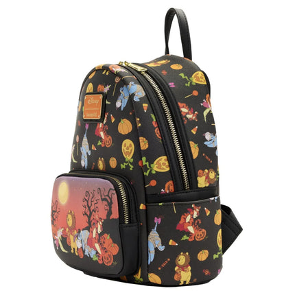 Winnie The Pooh Halloween Group Glow In the Dark Mini Backpack- side view
