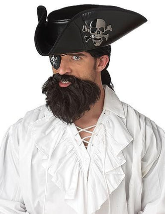 Captain Beard & Stache Dk Brn