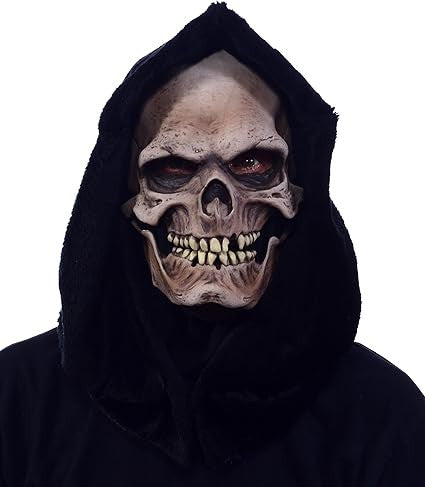Grim Reaper Plush Hood Skull Mask