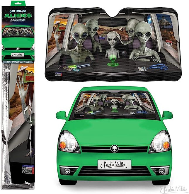 Car Full of Aliens Sunshade