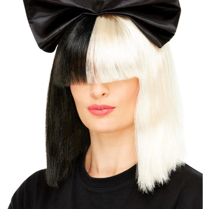 Black & White Popstar Wig