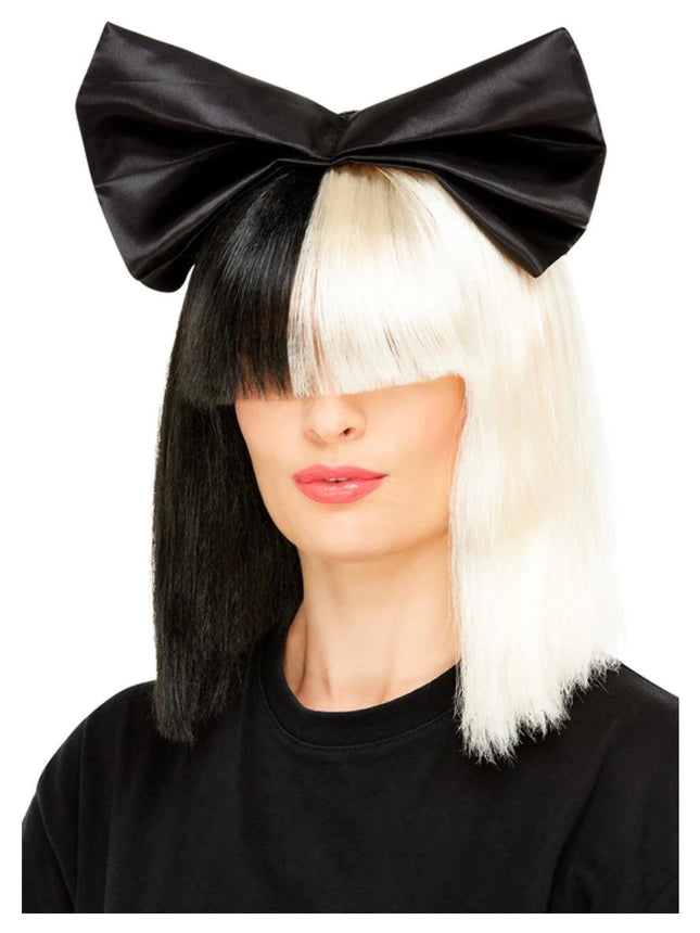 Black & White Popstar Wig