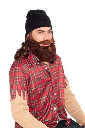 Blk Cap w Wig & Beard