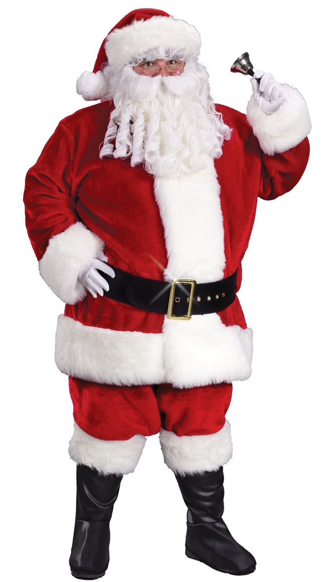 Regency Plush Crimson Santa Costume