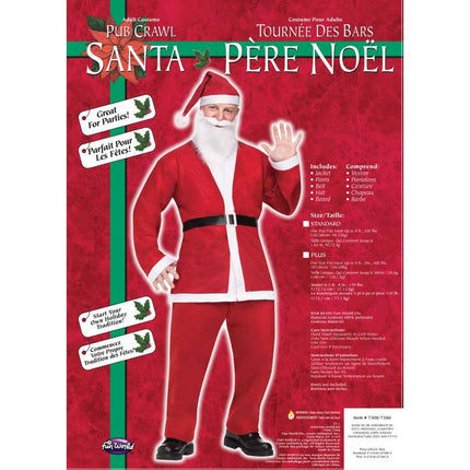 Santa Pub Crawl Costume- package