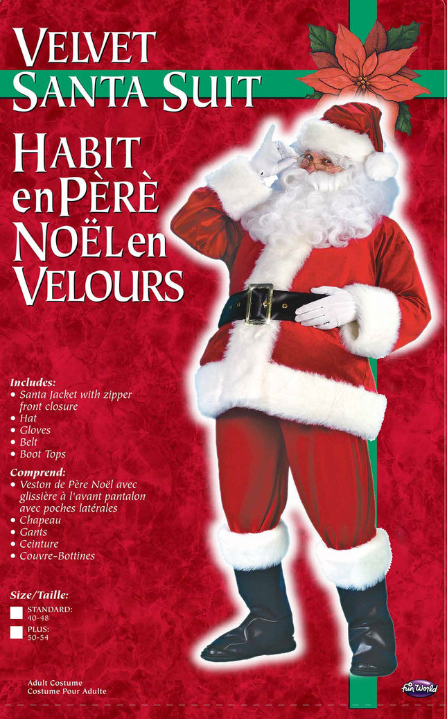 Deluxe Velour Santa Suit- packaging