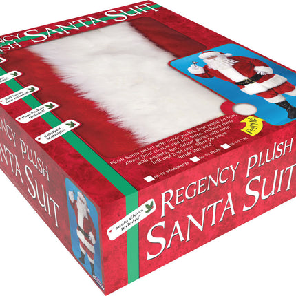 Regency Plush Crimson Santa Costume- box
