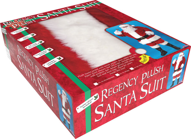 Regency Plush Crimson Santa Costume- box