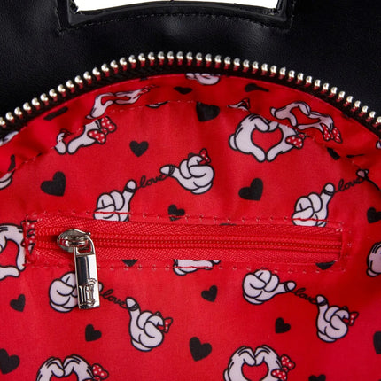 Mickey And Minnie Valentines Reversible Crossbody Bag- inside print