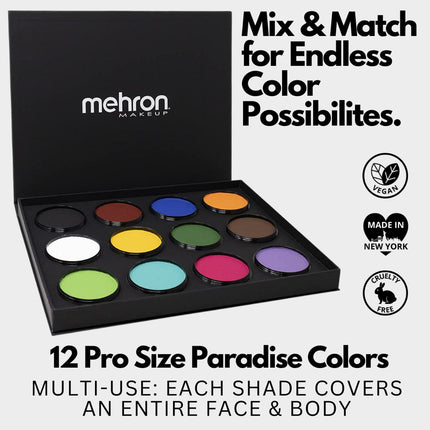 Paradise Makeup AQ ProPalette - 12 Colors- info