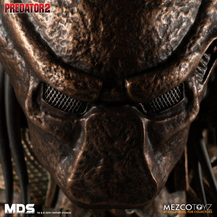 Mezco Designer Series Predator 2: Deluxe City Hunter bio helmet close up