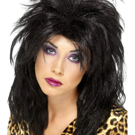 Black 80s Popstar Wig