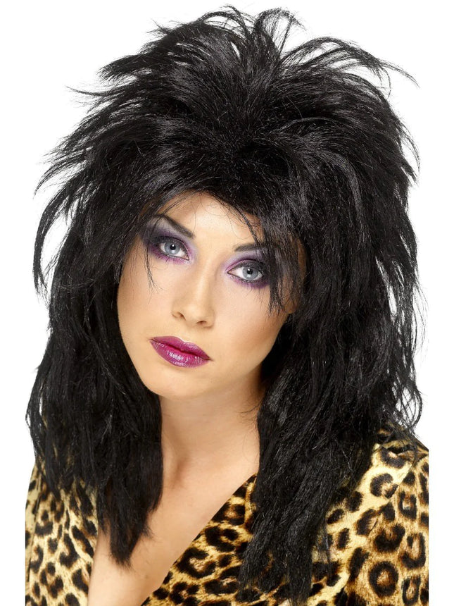 Black 80s Popstar Wig