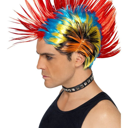 Multi-Colored 80s Street Punk Wig