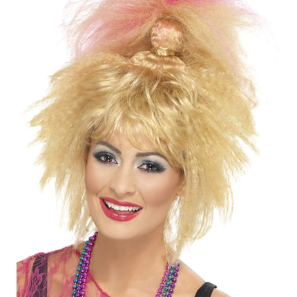 80s Trademark Crimped High Ponytail Wig
