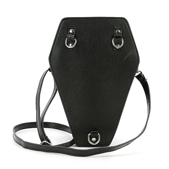 METALLIC CROSS COFFIN BAG- Back View