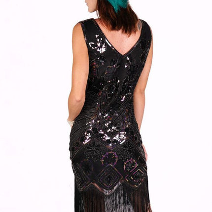 Art Deco Flapper Dress L