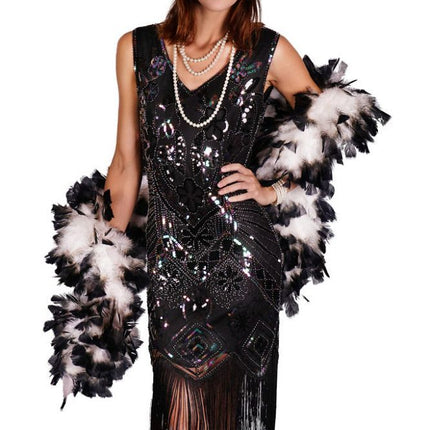 Art Deco Flapper Dress L