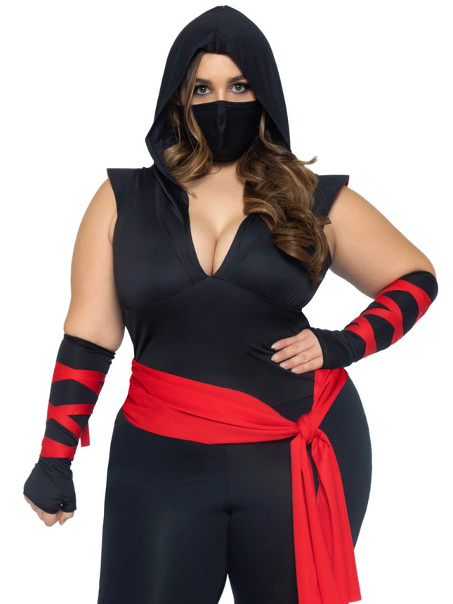 Deadly Ninja Adult Costume- plus, front view
