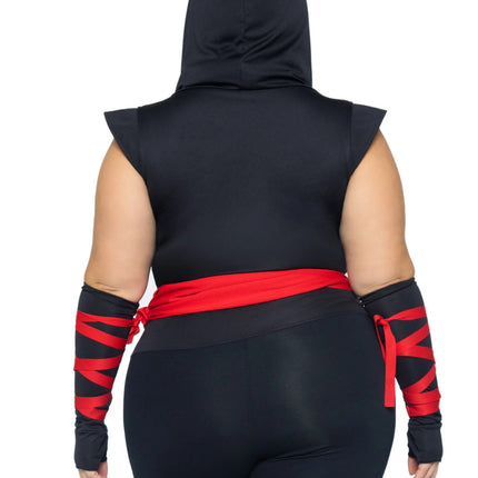 Deadly Ninja Adult Costume- plus, back view