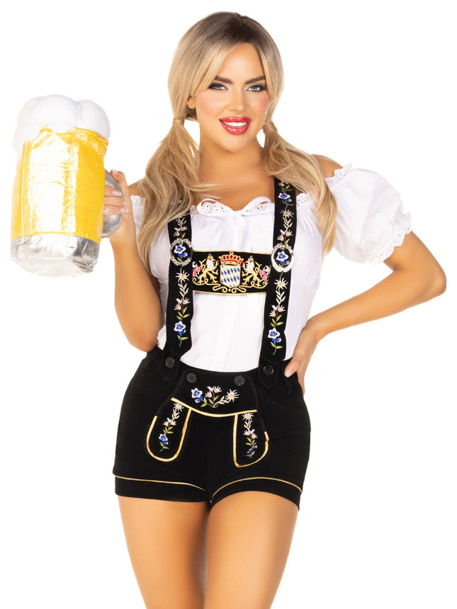 Edelweiss Lederhosen Costume- front view