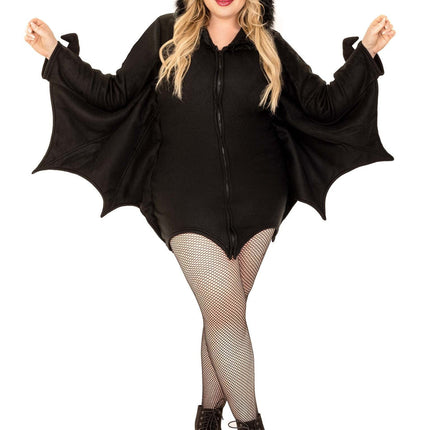 Cozy Bat Costume- plus, front view, full body