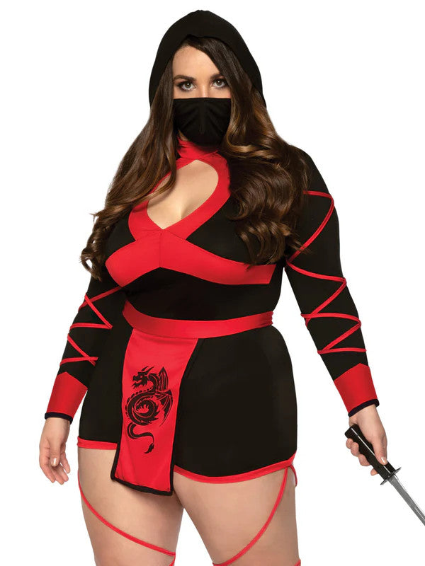 Plus Dragon Ninja Costume- front view close up