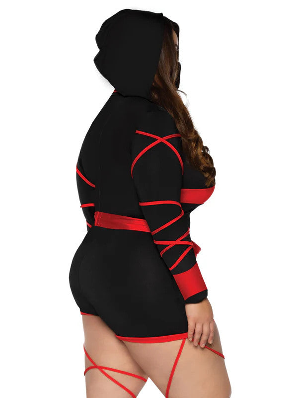 Plus Dragon Ninja Costume- back view close up