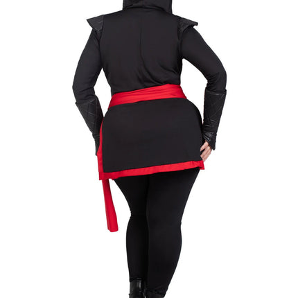 Plus Ninja Assassin Costume- back view, full body