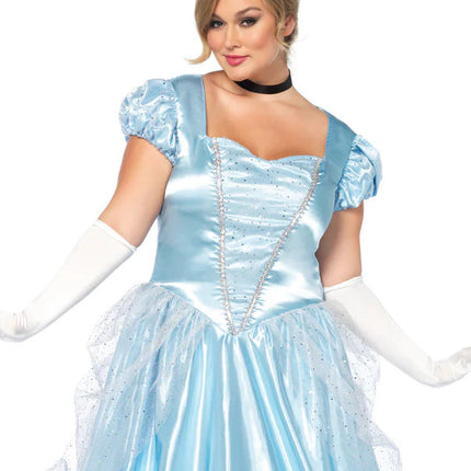 Plus Classic Cinderella Costume- front view up close