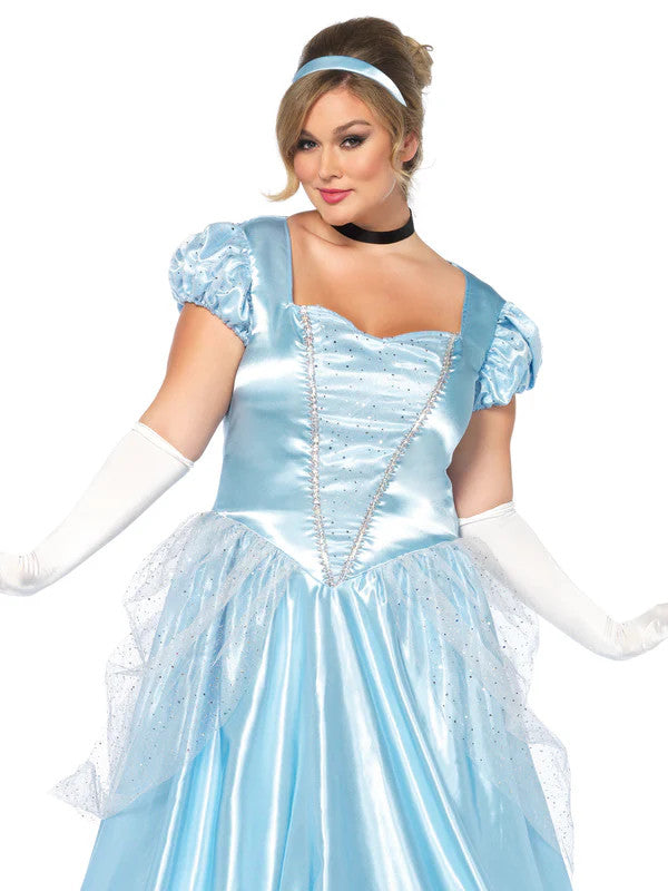 Plus Classic Cinderella Costume- front view up close