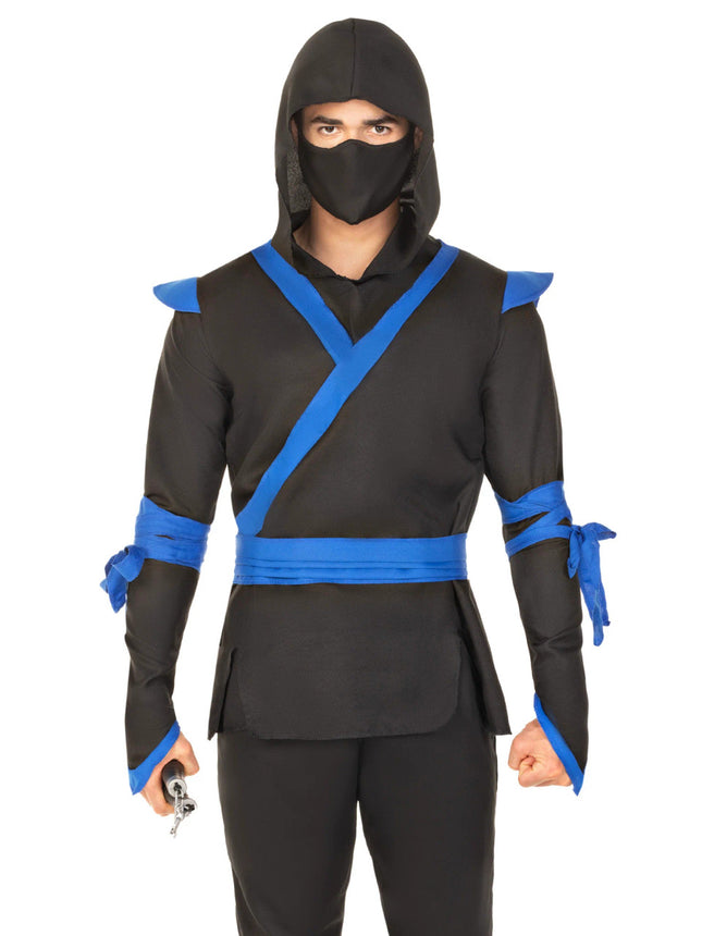 Men's Ninja Costume- blue, front view