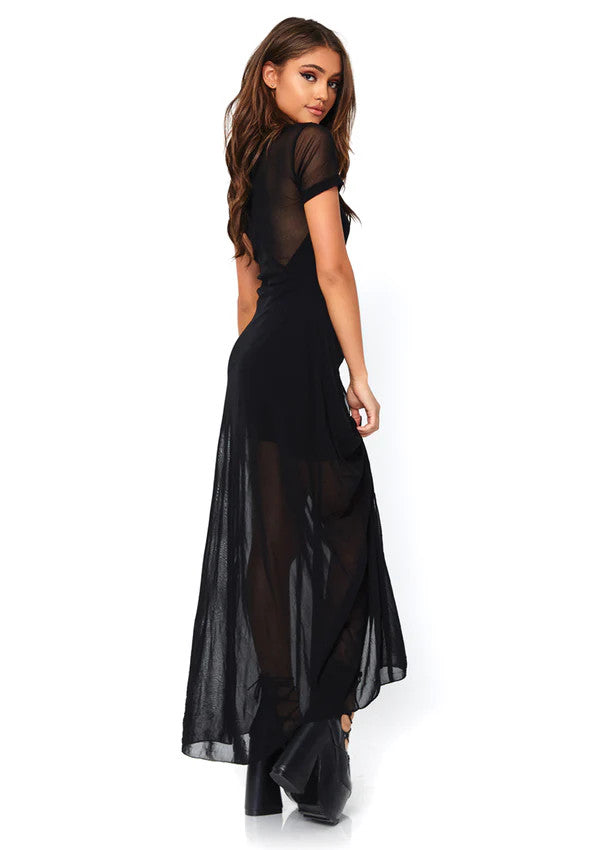 Sheer Maxi Dress- back view
