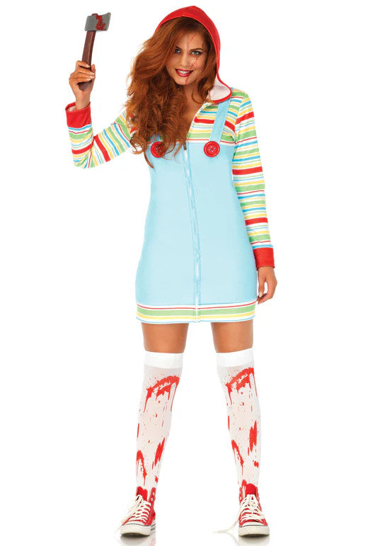 Cozy Killer Chucky Doll Costume- front view