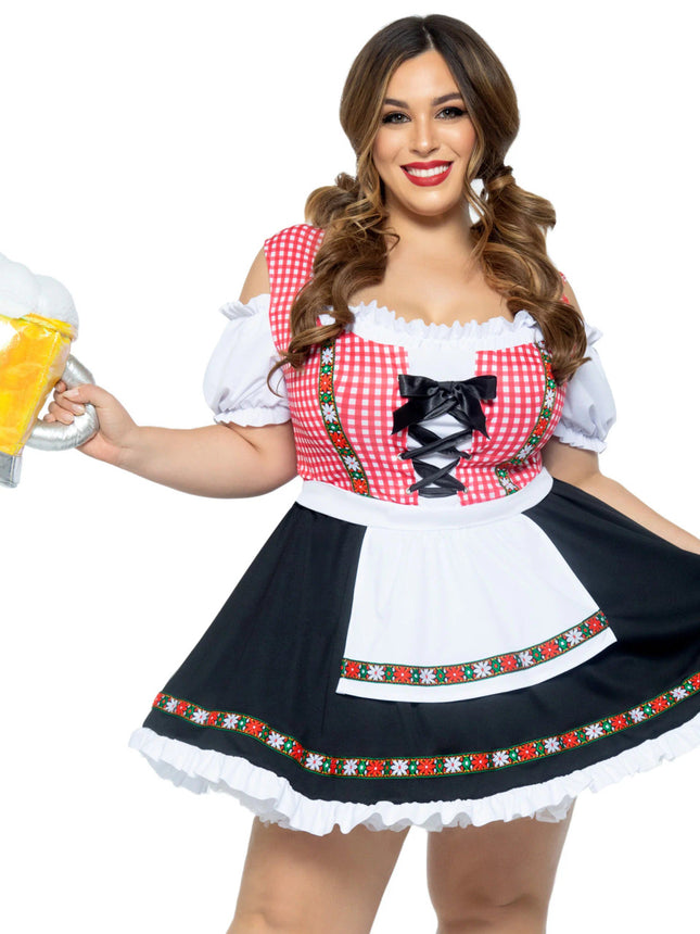 Beer Garden Babe Costume- plus, front view