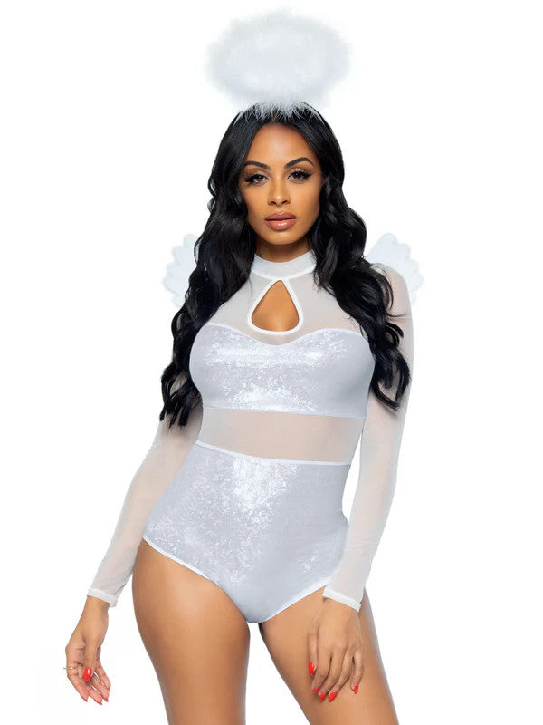 Heavenly Angel Sexy Costume- front view close up
