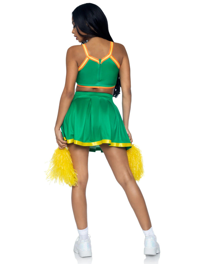 Bring It Baddie Cheerleader Costume- back view, full body