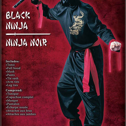 Black Dragon Ninja Costume- packaging