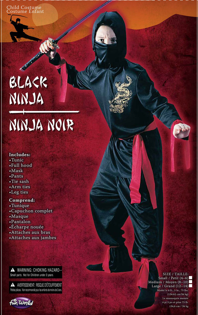 Black Dragon Ninja Costume- packaging