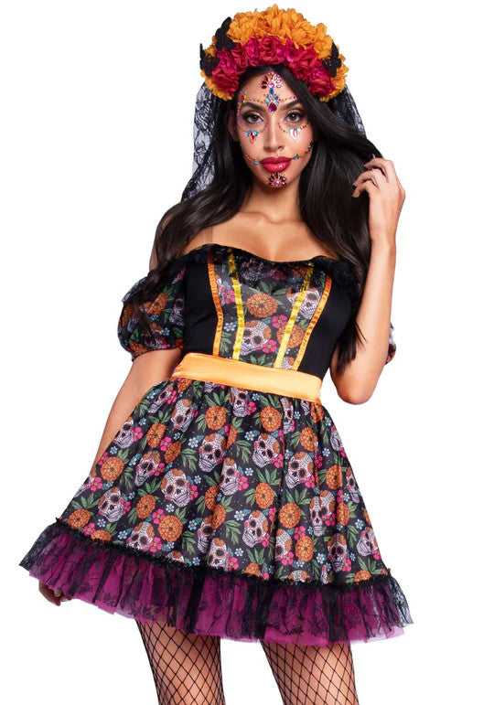 Marigold Catrina Costume- front view