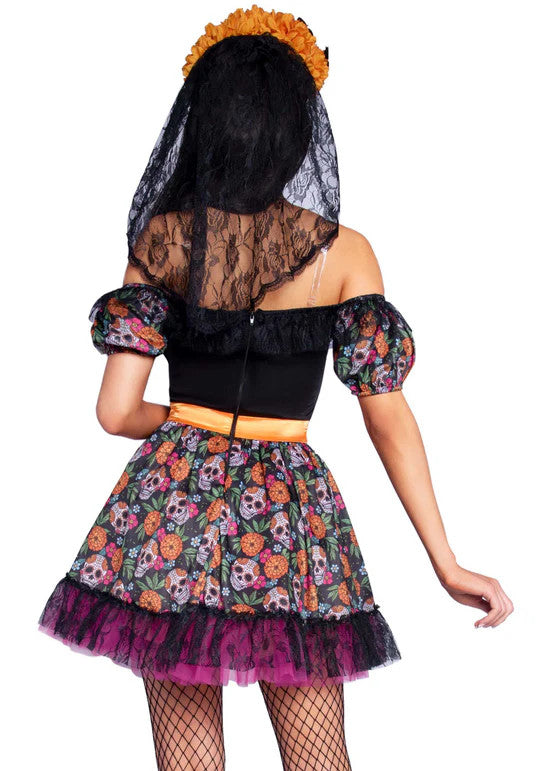 Marigold Catrina Costume- back view