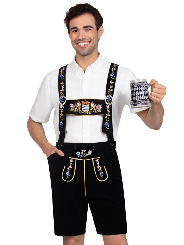 Men's Bavarian Lederhosen Costume- front view