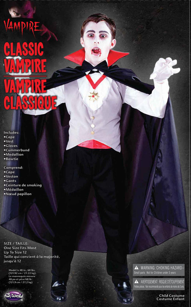 Classic Vampire Child Costume- packaging