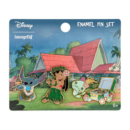 Lilo And Stitch Hula 4 Piece Pin Set