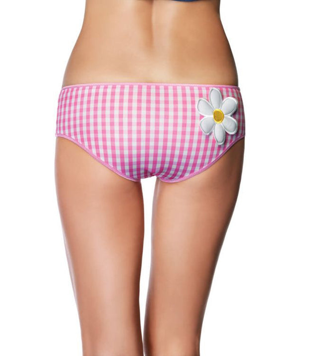 Gingham Boyshorts- pink, back view