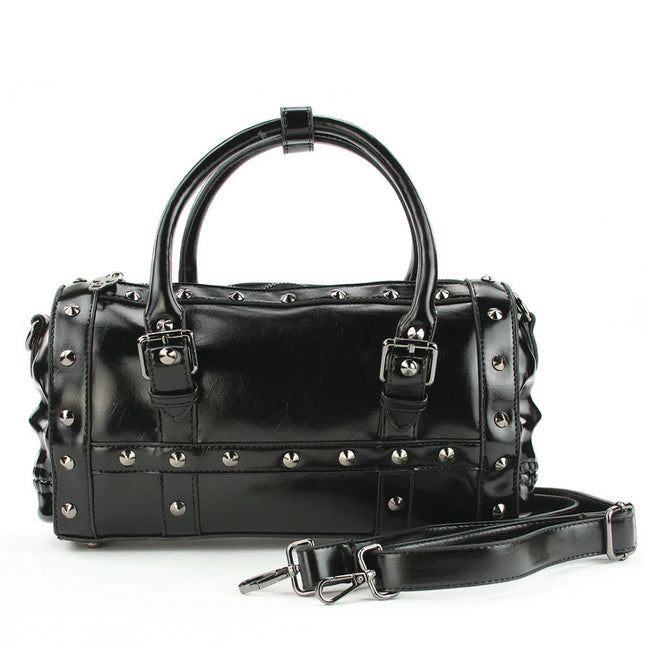 DUAL SKULL SATCHEL BAG- Front/Back View