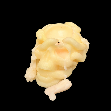 Skull Pillar Candle (Red)- cooled