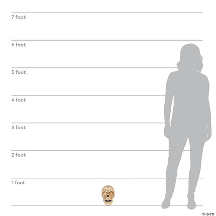 Skull Door Bell- size comparison 