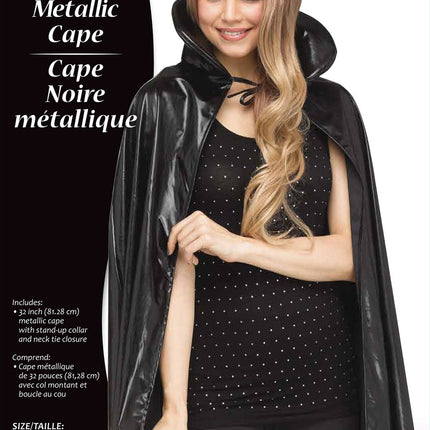 Metallic Capes- black, packaging