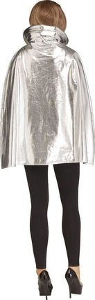 Metallic Capes- silver, back view